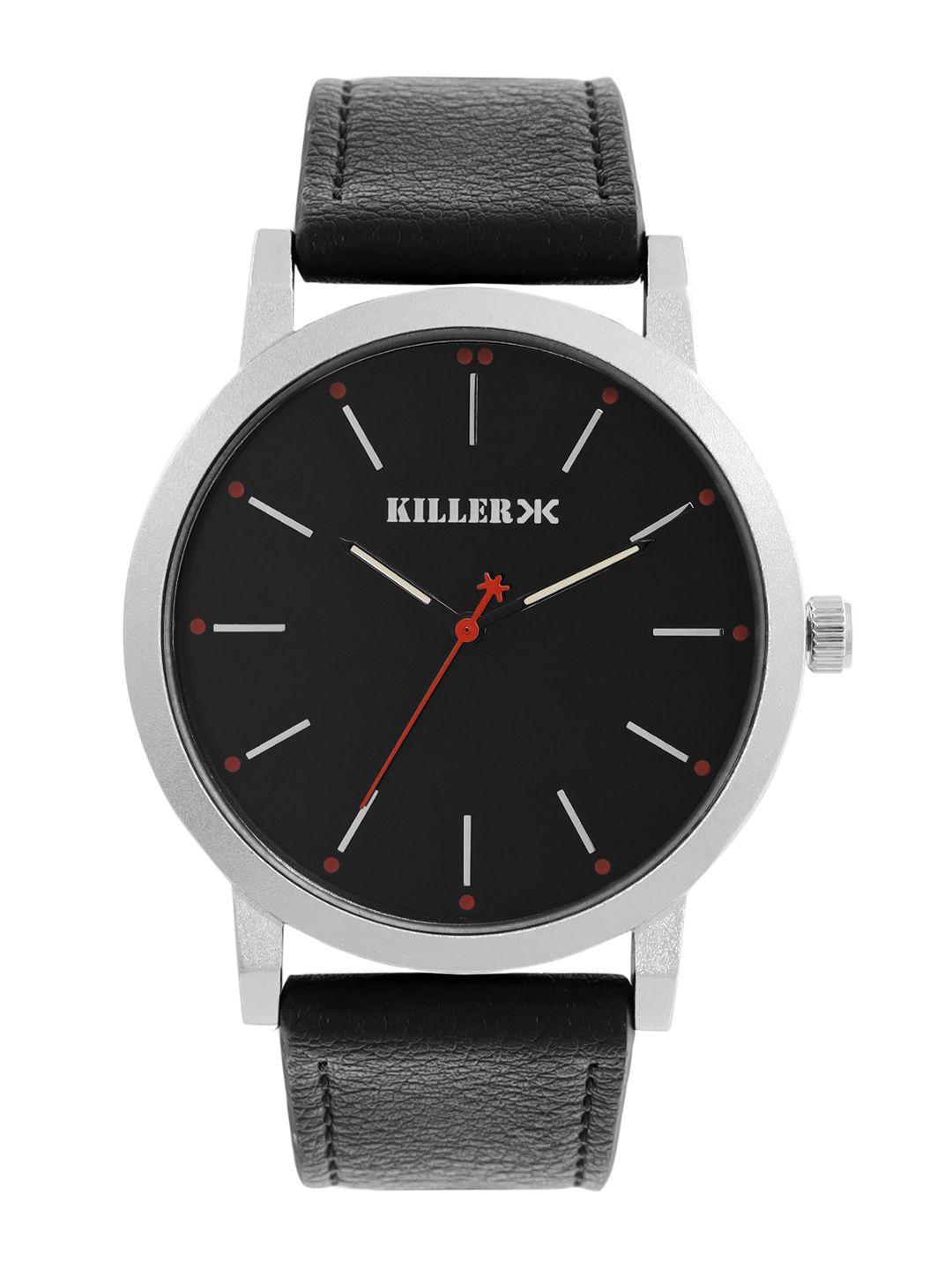 killer men black solid analogue watch kl-4a