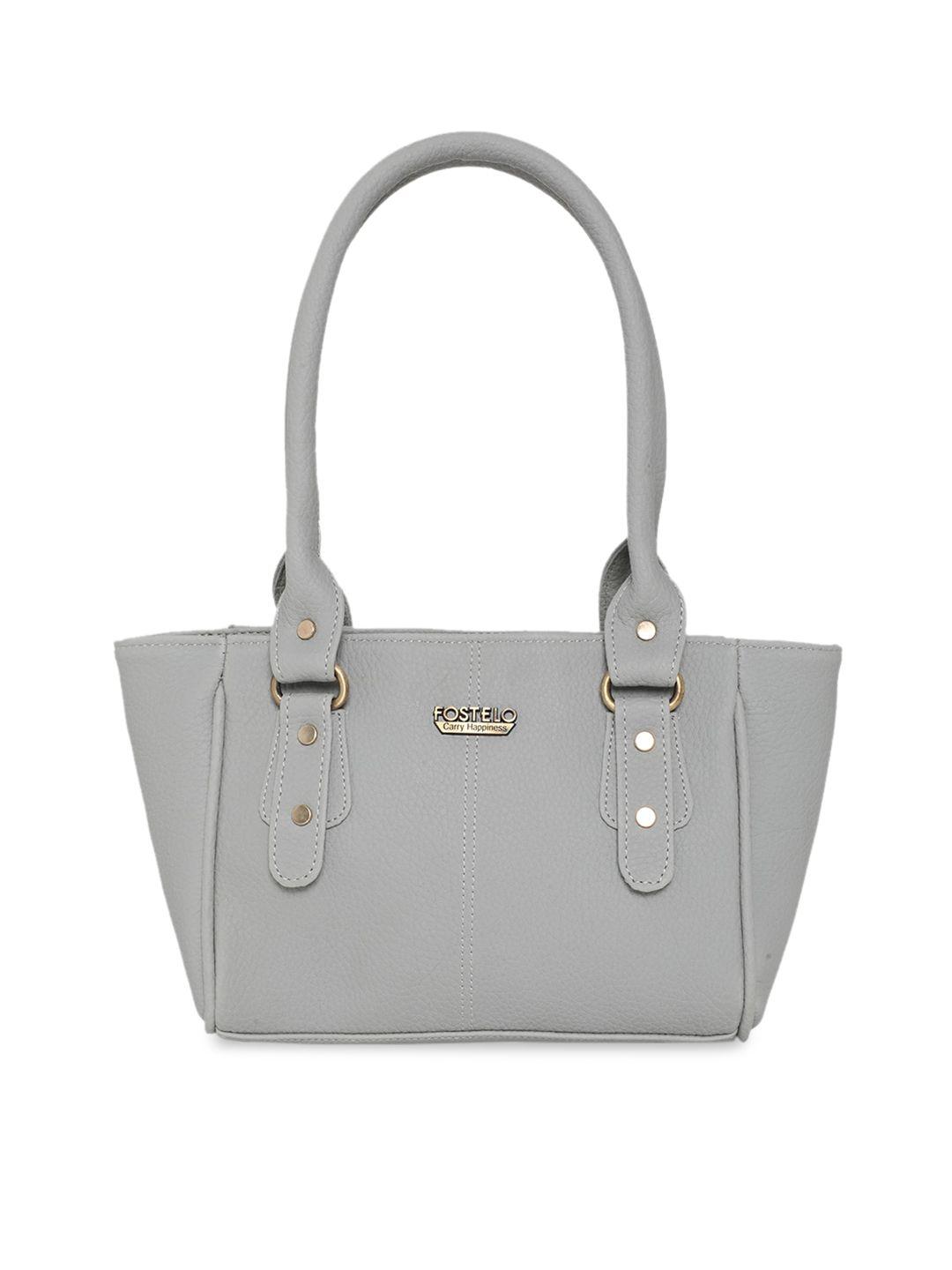 fostelo women grey structured shoulder bag