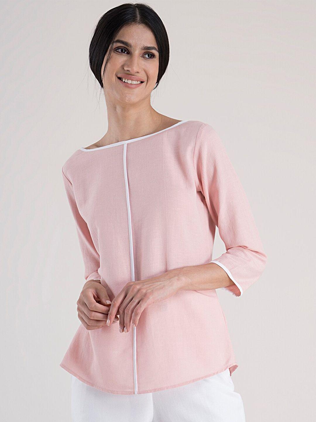 fablestreet women pink regular top