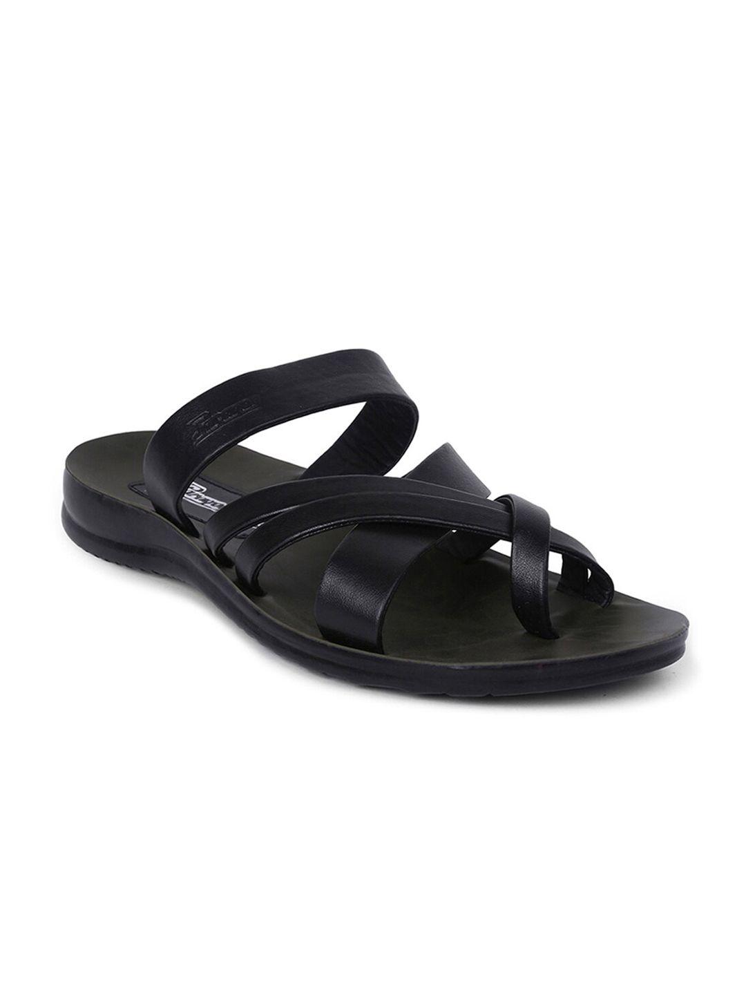 paragon men solid black slip-on