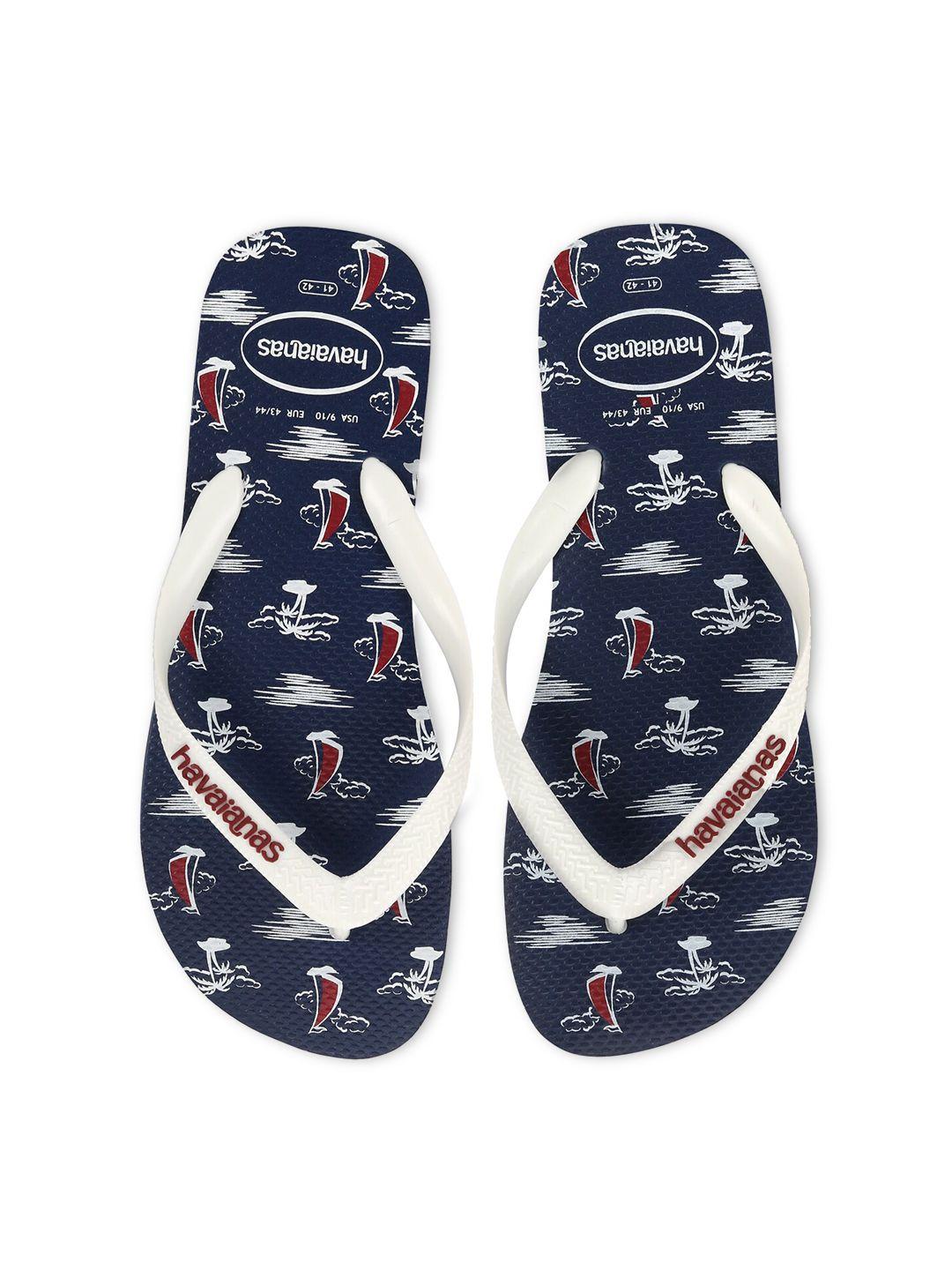 havaianas men navy blue printed