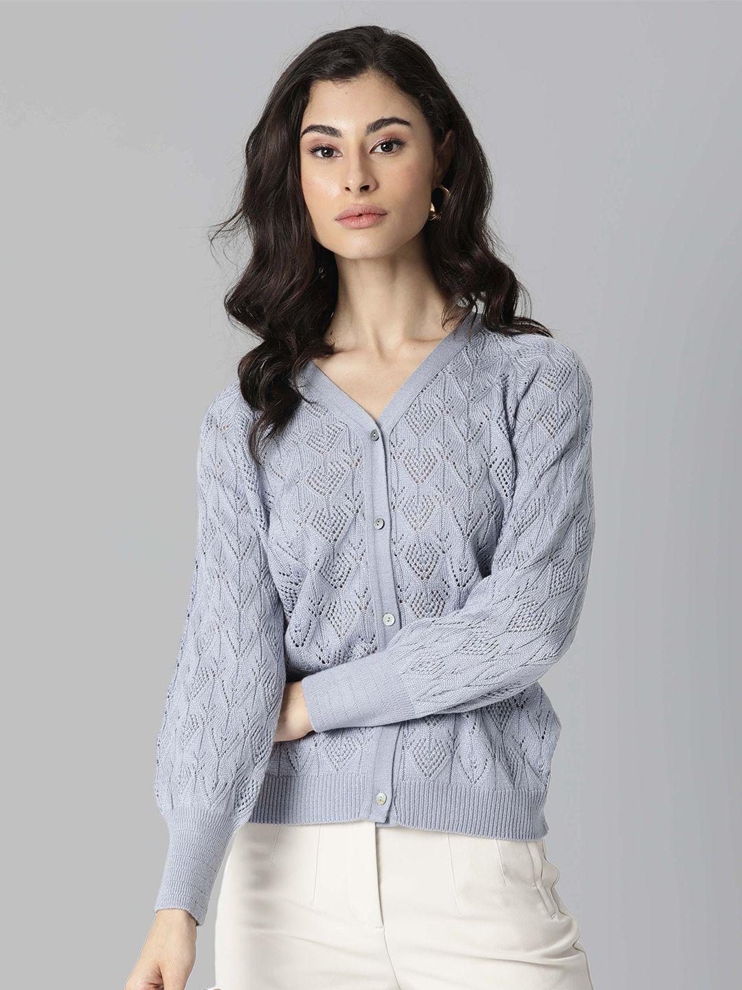 rareism women blue cardigan