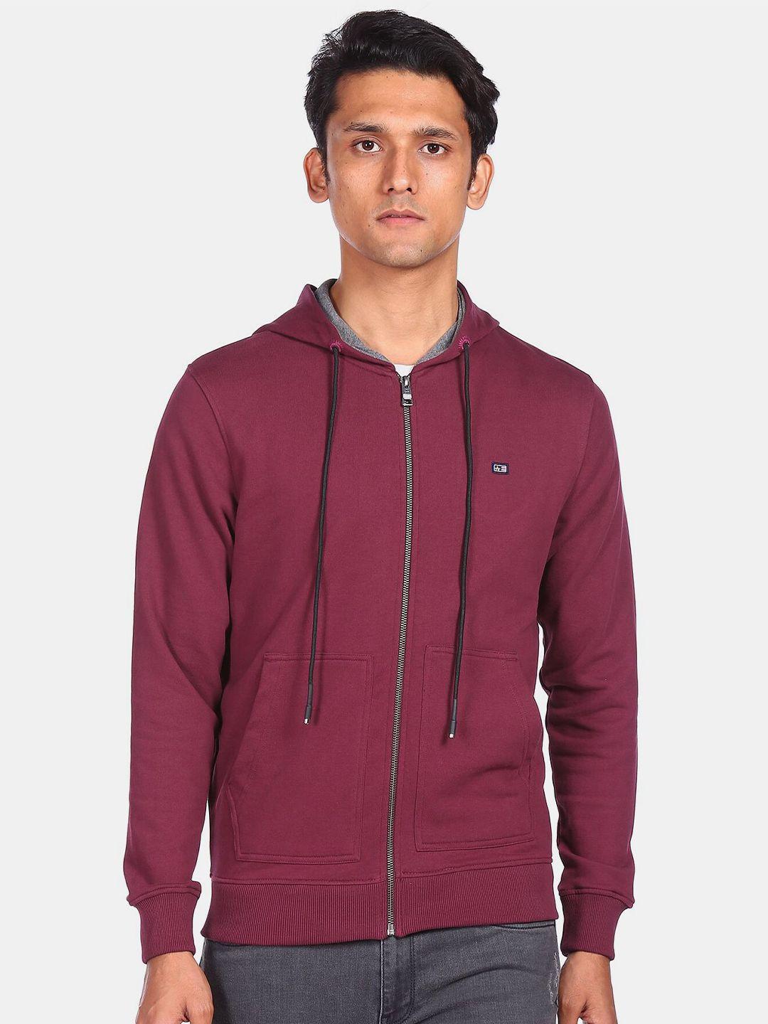 arrow sport men burgundy sweatshirt