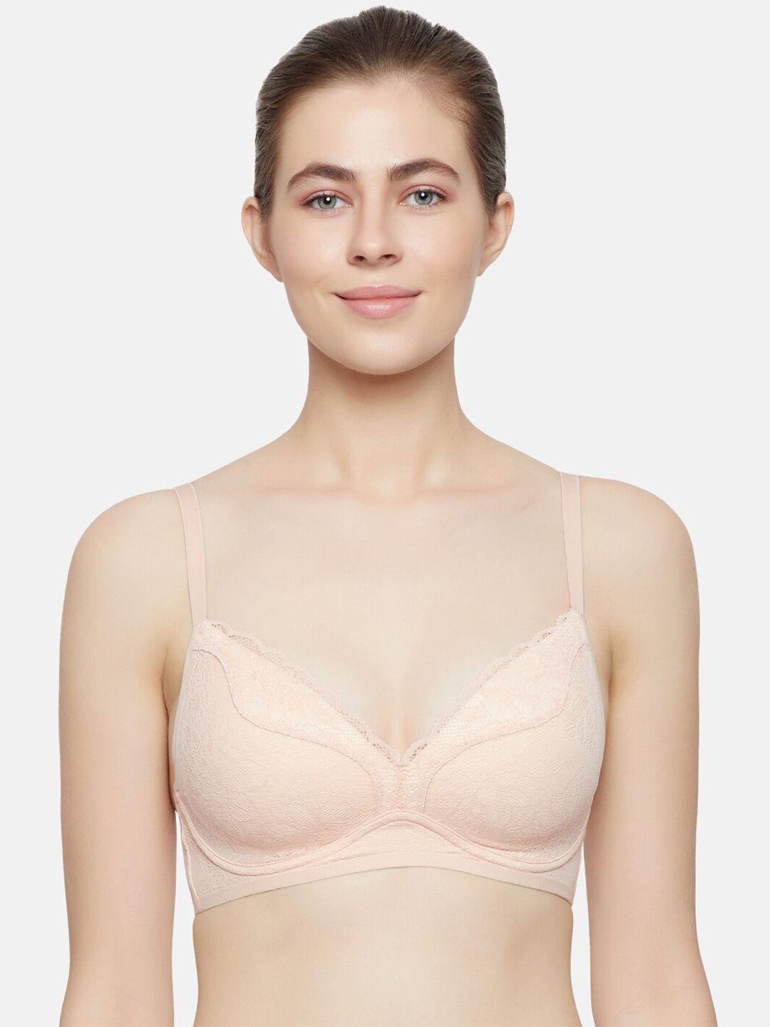 triumph plunge neck padded wireless ultrasmart 4d technology fit smart bra