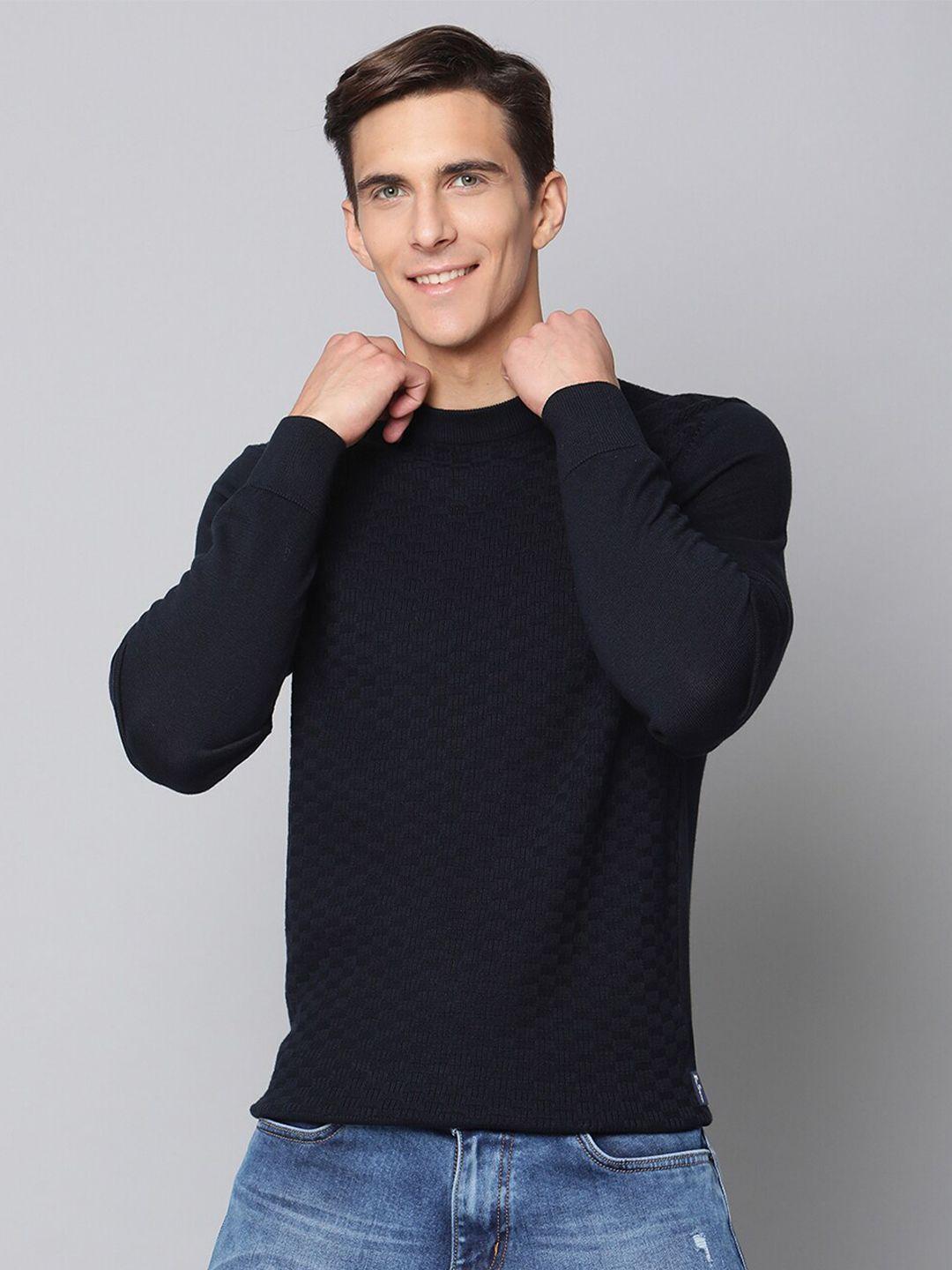 ben sherman men navy blue solid pullover