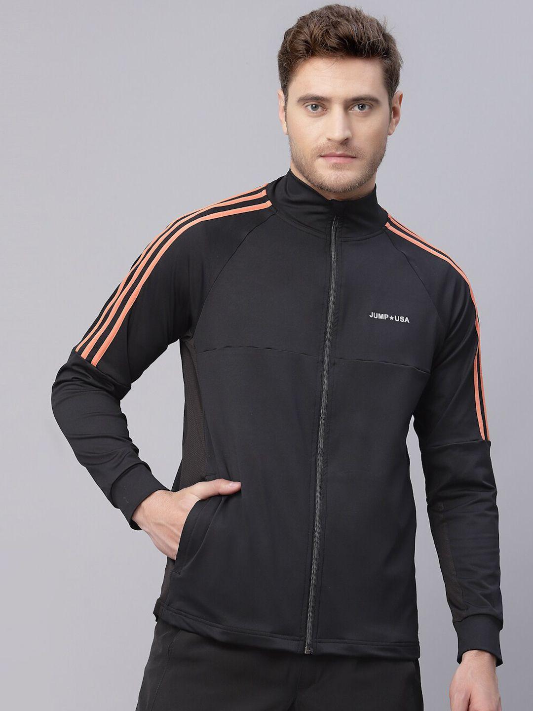 jump usa men black water resistant sporty jacket