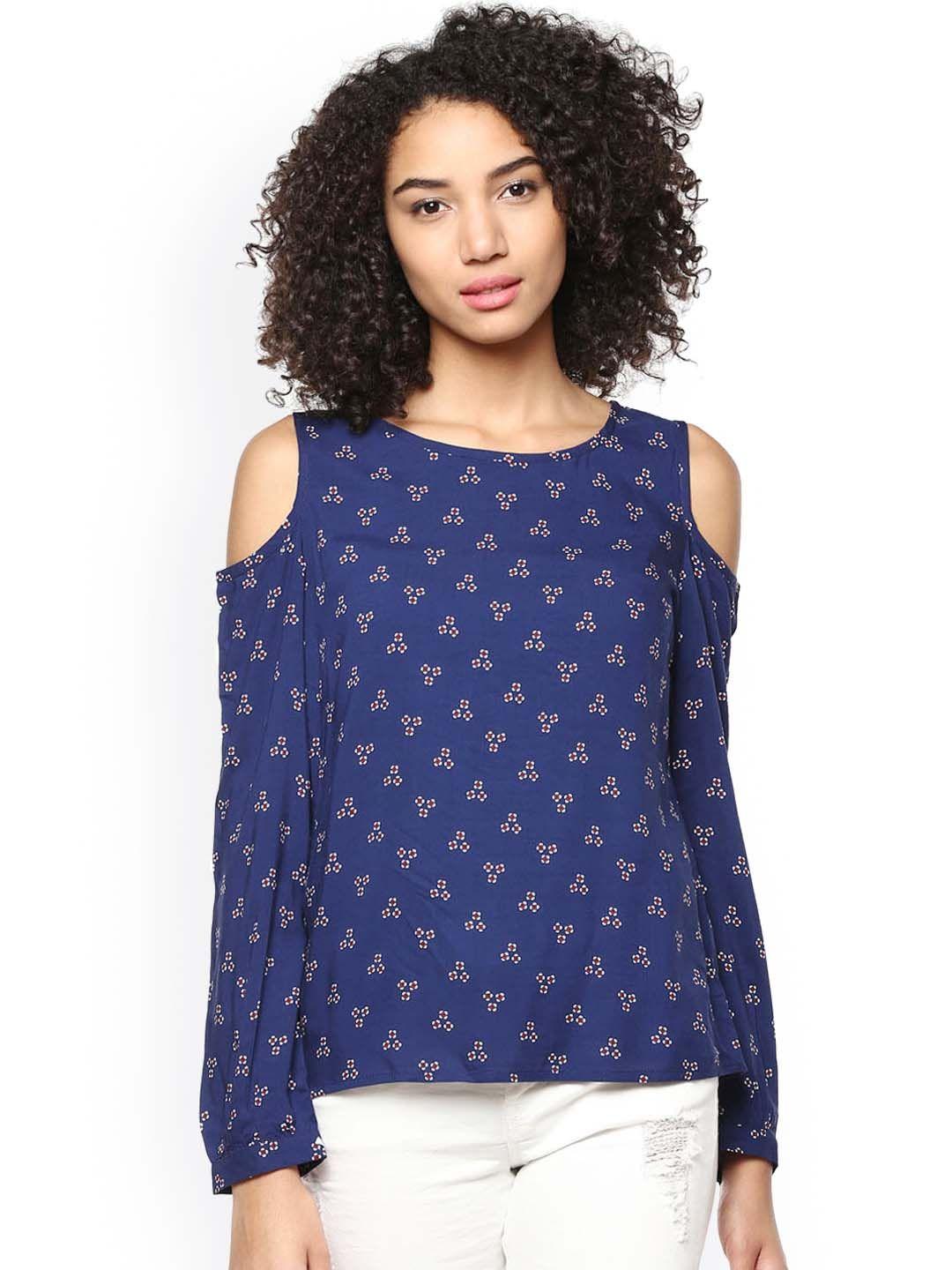 harpa blue floral print top