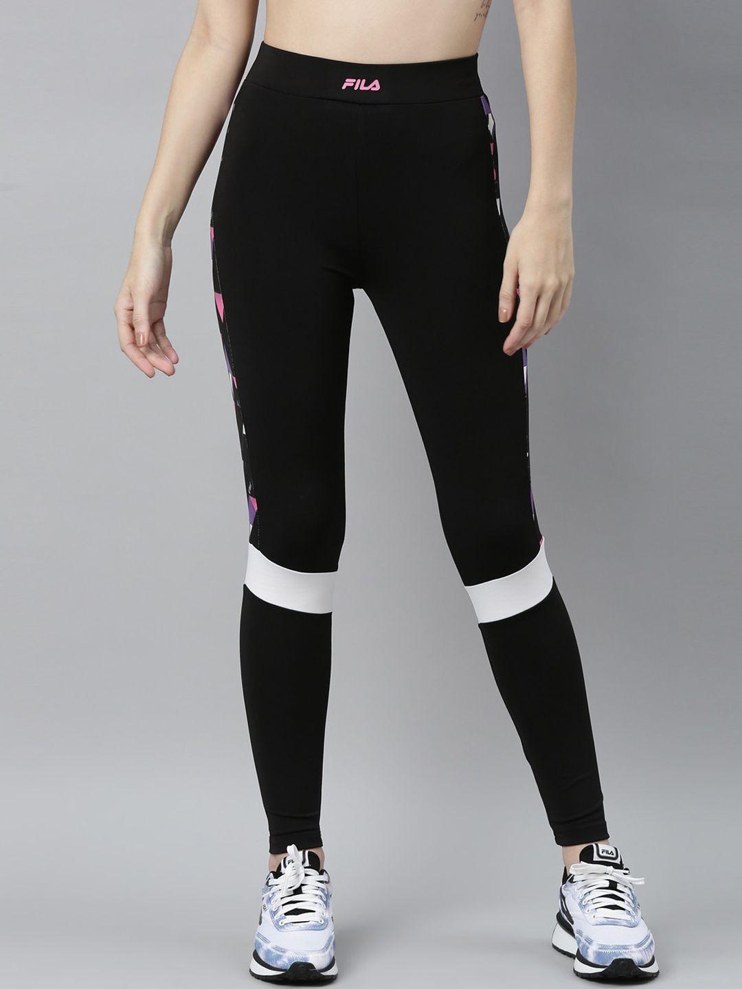 fila women black & white joggers