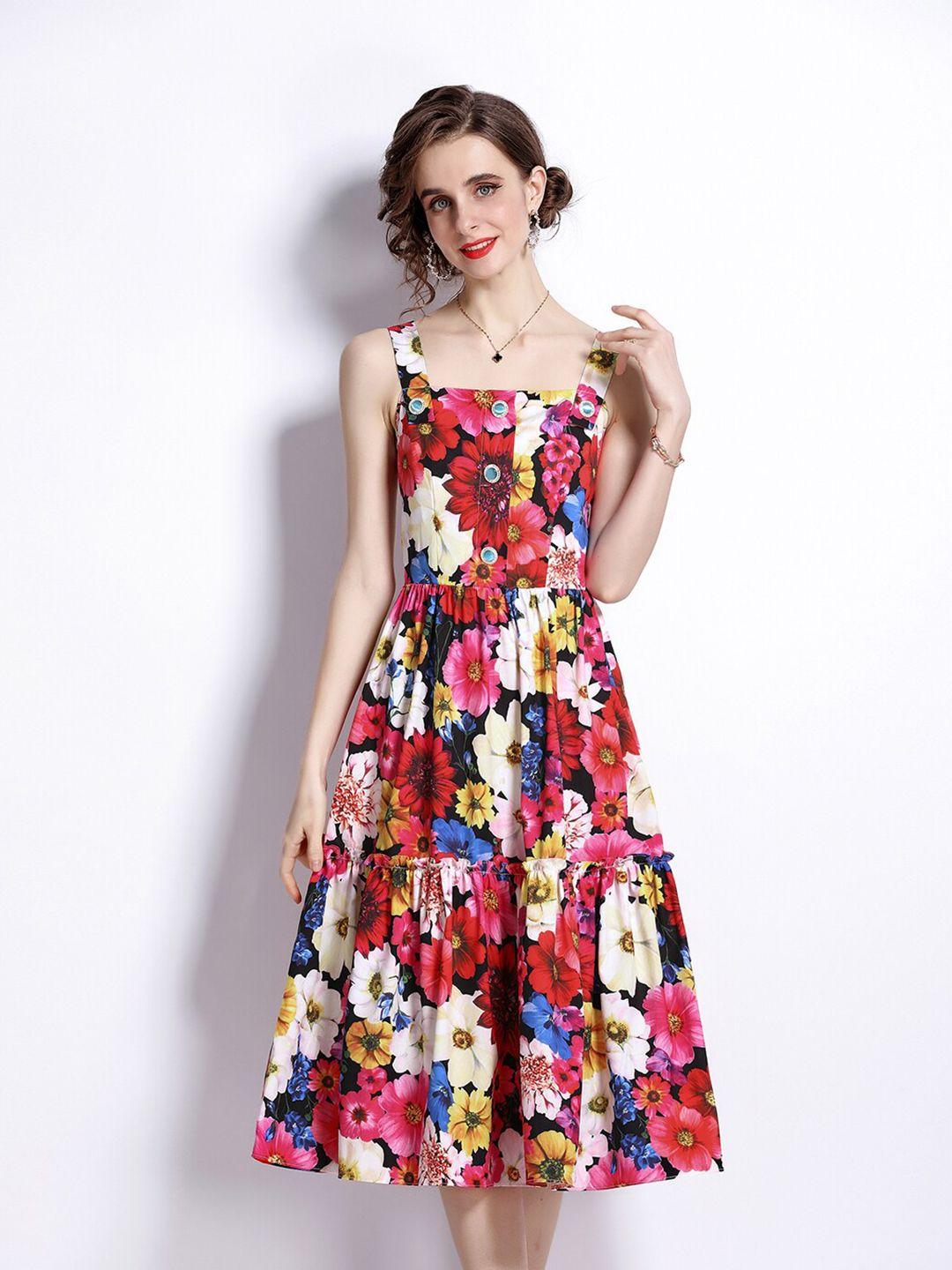 jc collection multicoloured floral midi dress