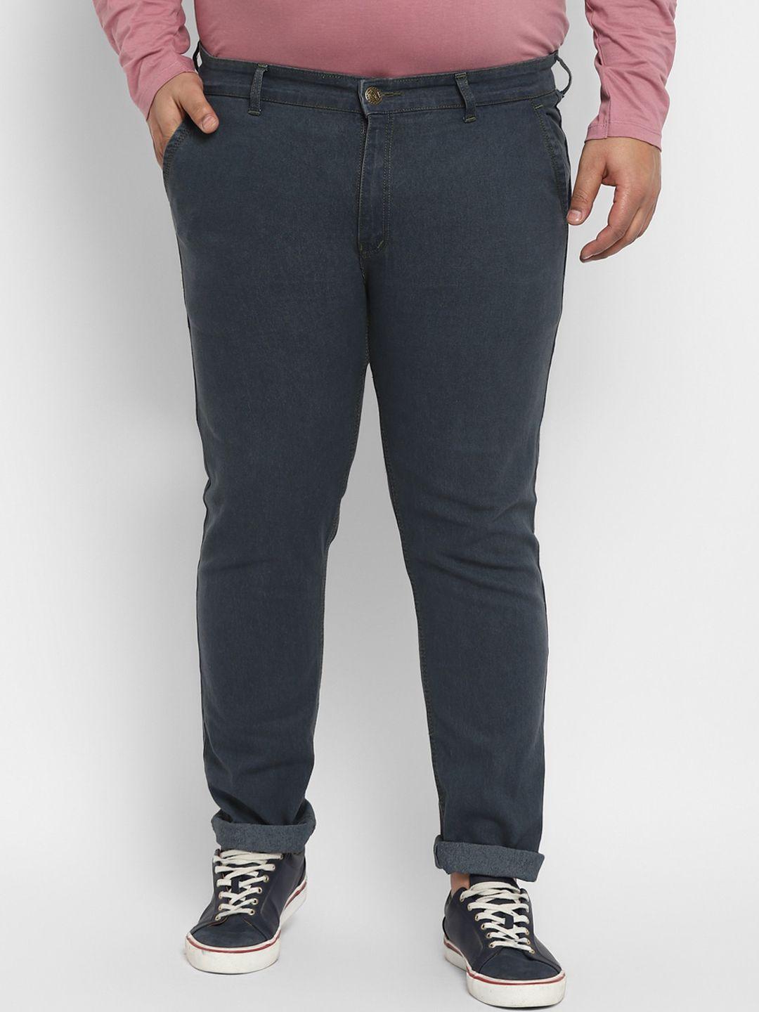 urbano plus men grey stretchable jeans