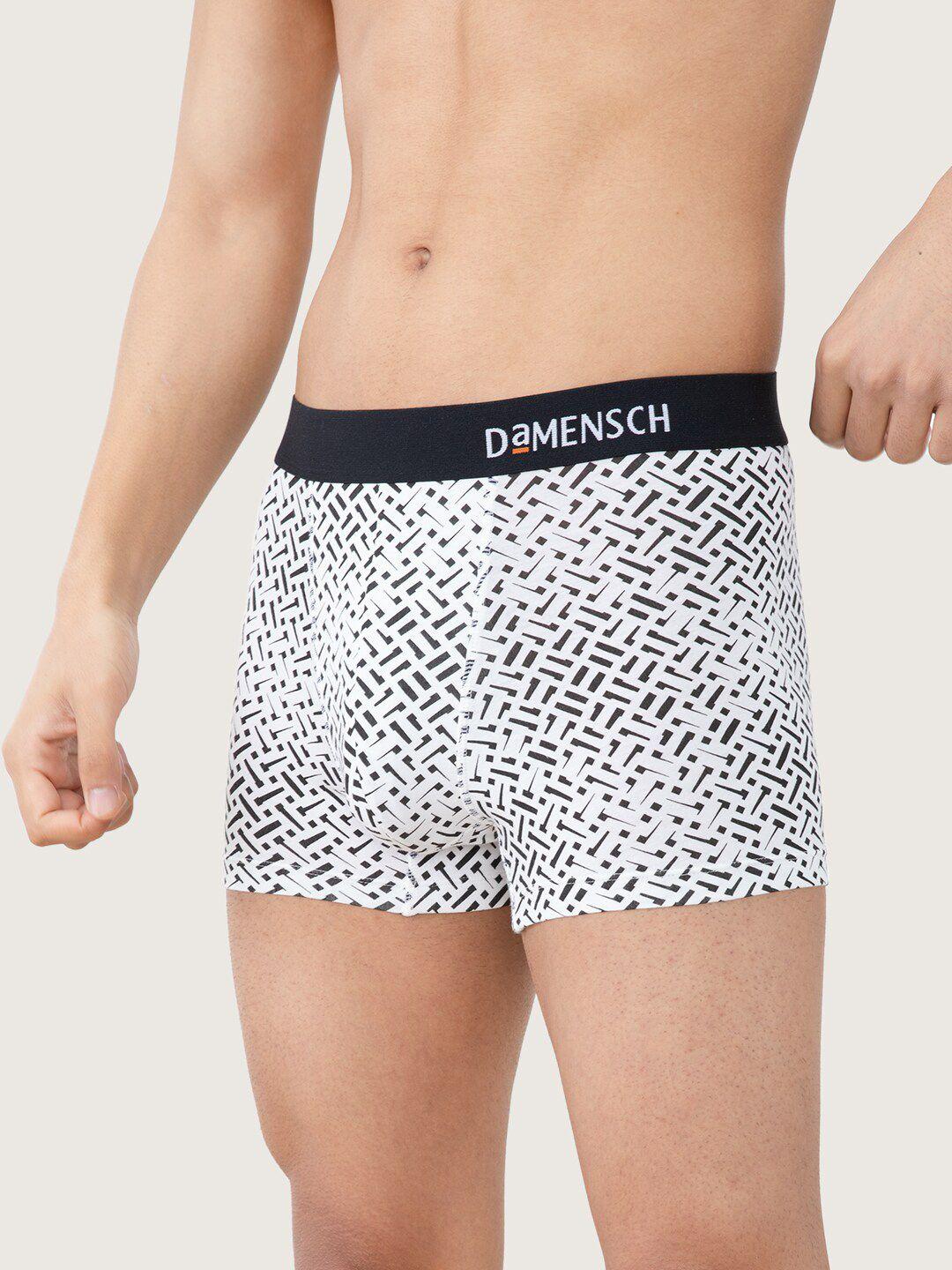 damensch men white & black printed deo soft deodorizing trunk da3-prin-t-blh