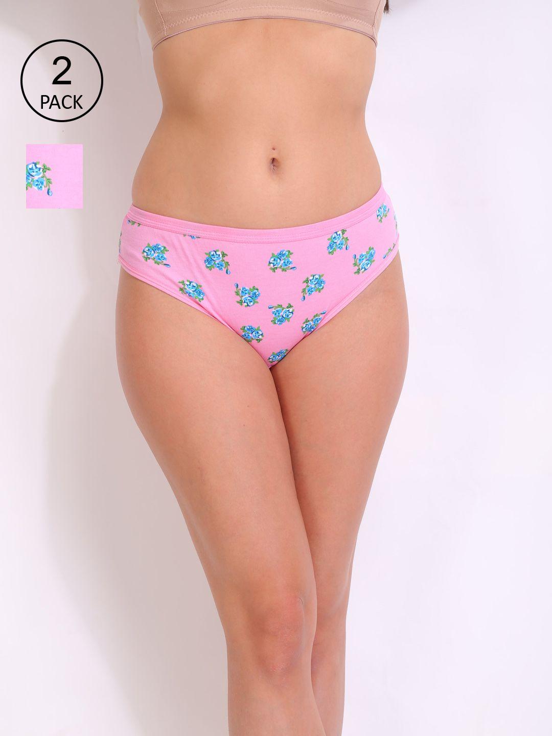 innocence women pack of 2 printed hipster briefs