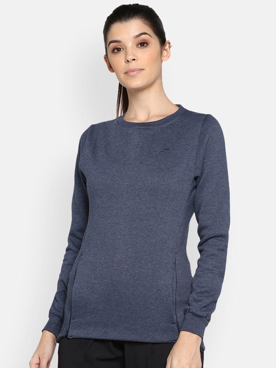 furo by red chief women blue polyster sports sweatshirt