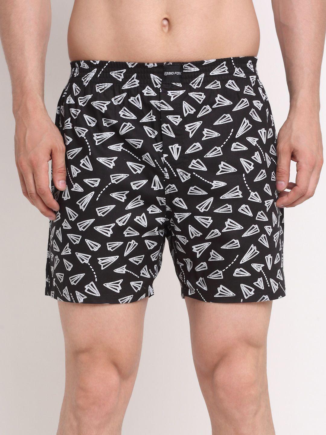 big fox men black printed boxers