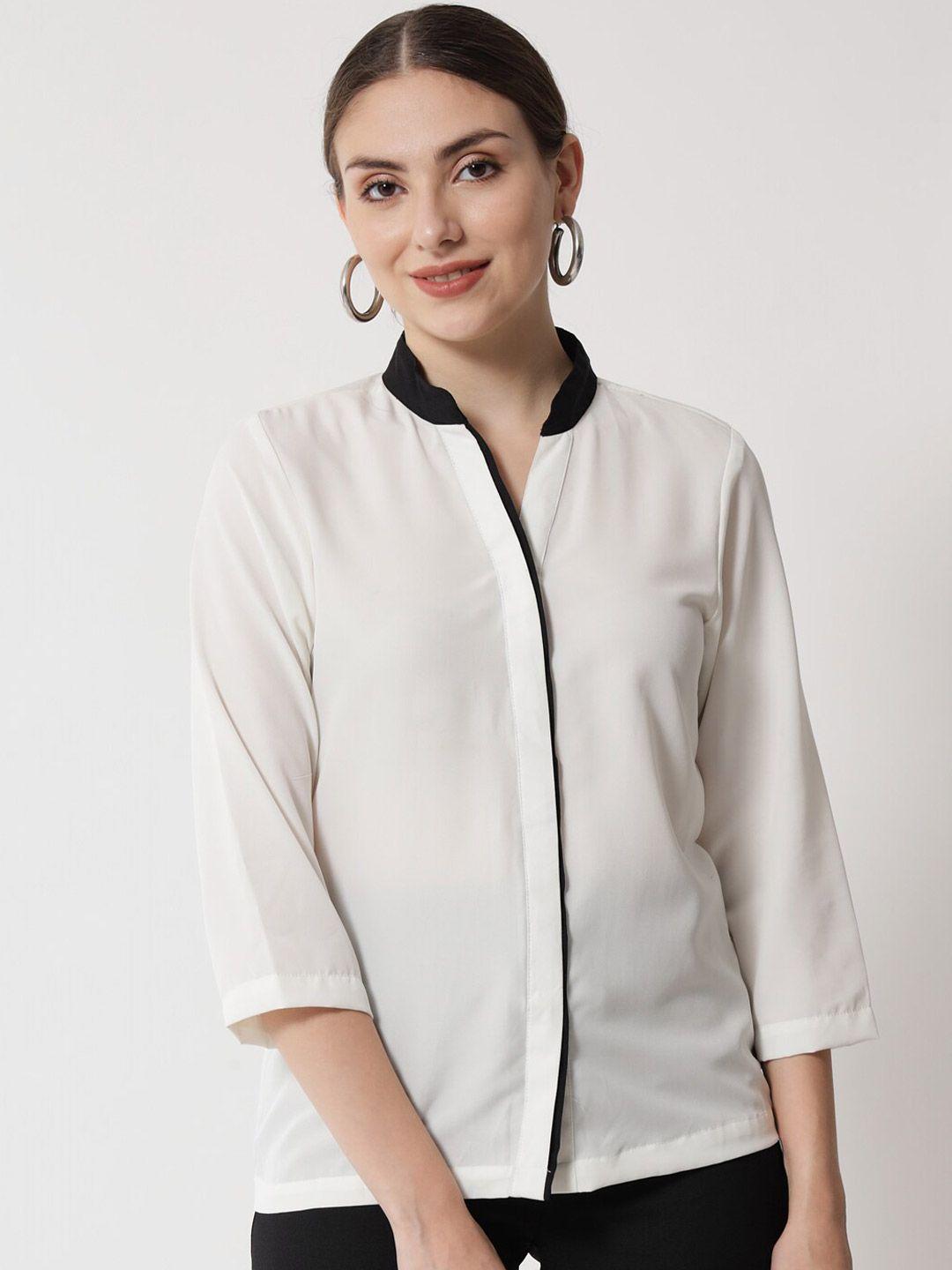 trend arrest women white comfort formal shirt