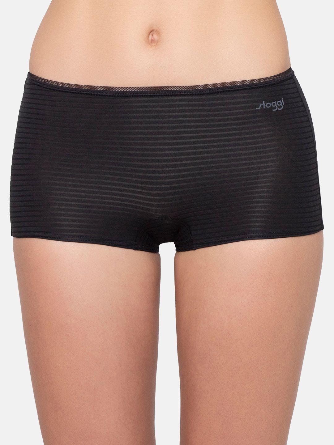 sloggi women black solid hipster seamless briefs