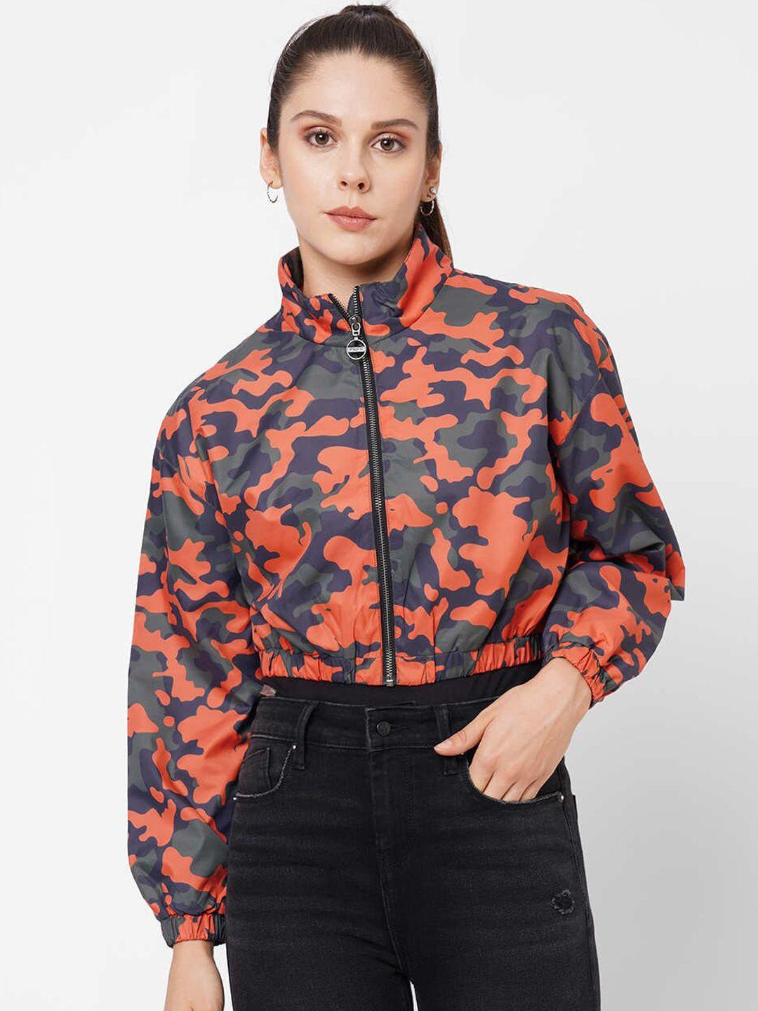 pepe jeans women multicoloured crop sporty jacket