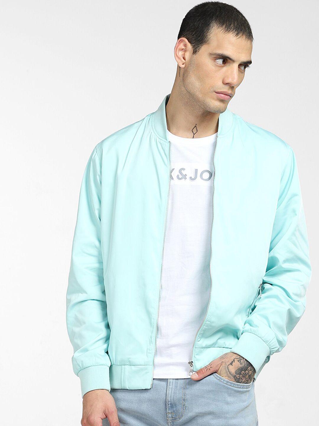 jack & jones men blue sporty jacket