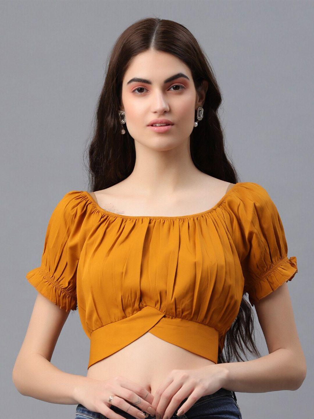 pretty loving thing women brown crop top