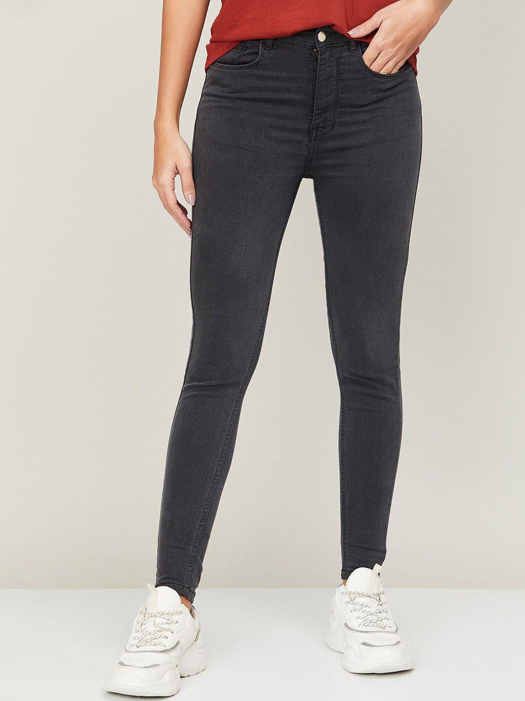 ginger by lifestyle women grey skinny fit jeans