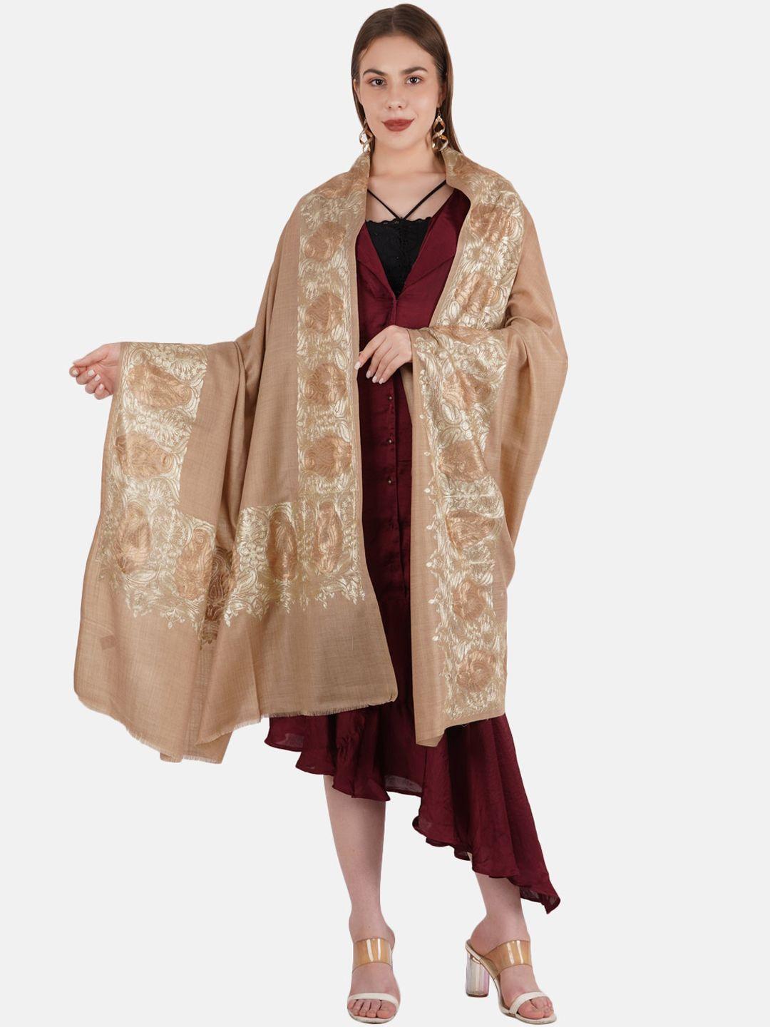 muffly women beige embroidered  shawl