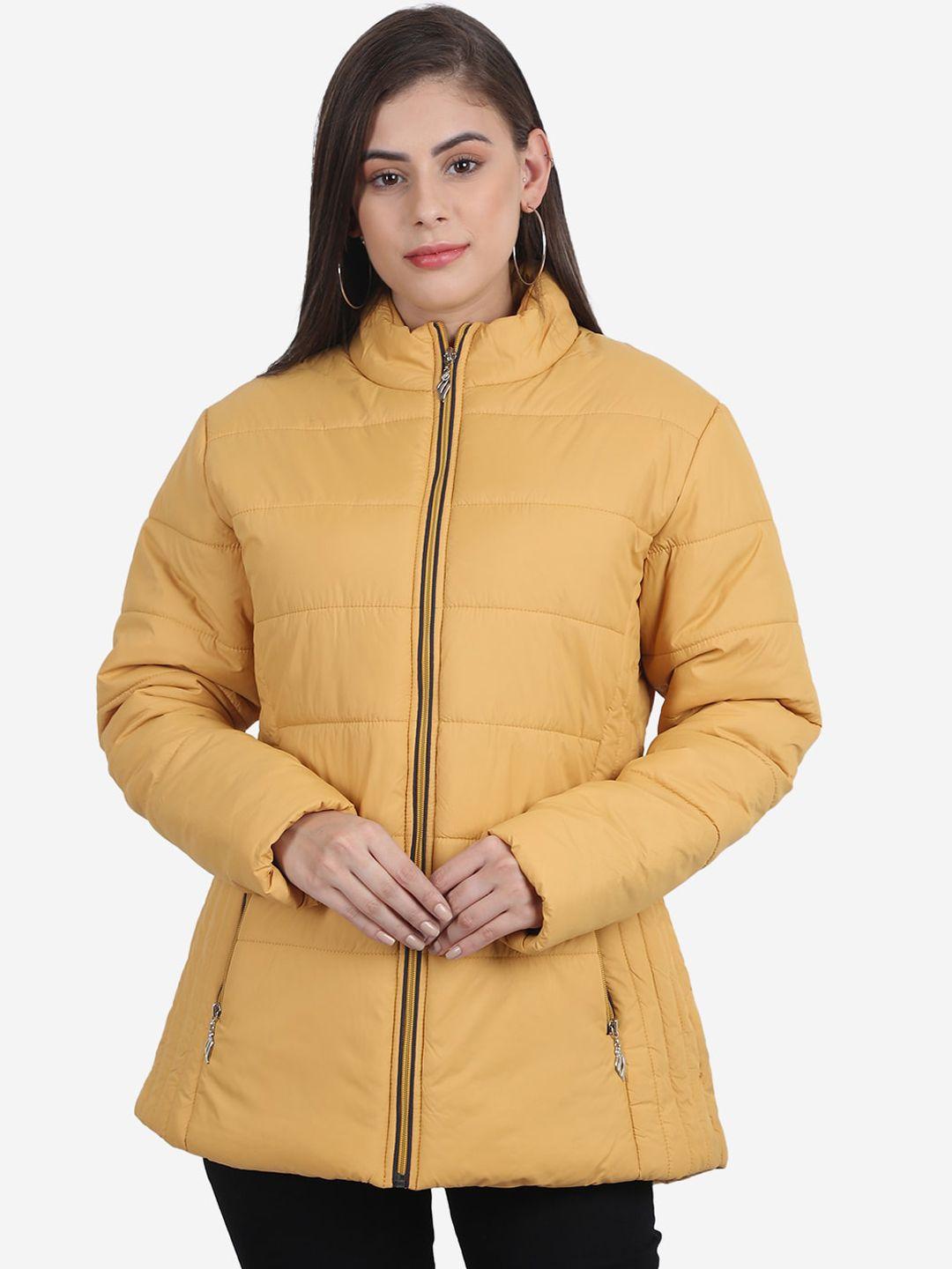 xohy women mustard lightweight longline outdoor padded jacket