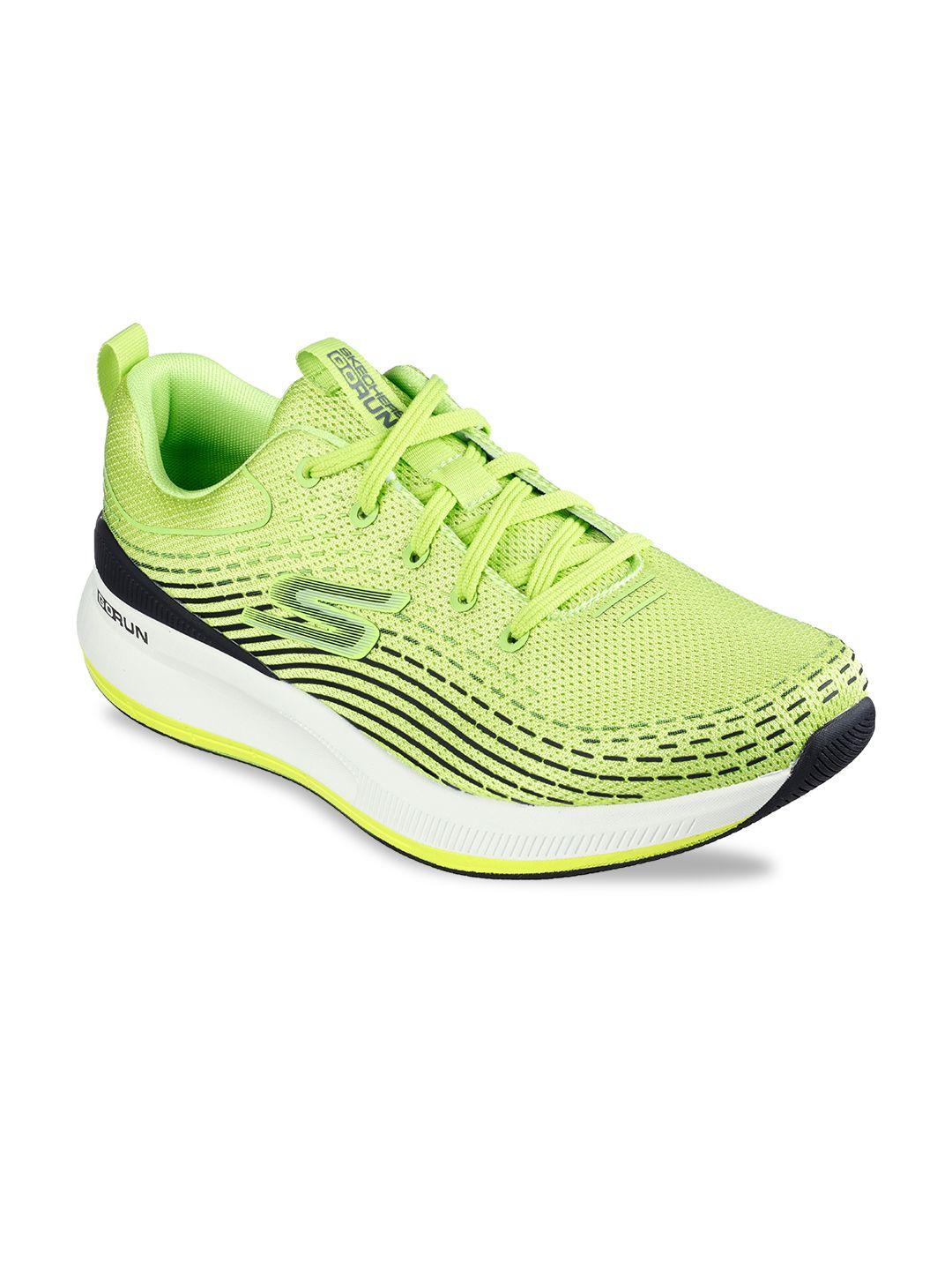 skechers men fluorescent green go run running non-marking shoes