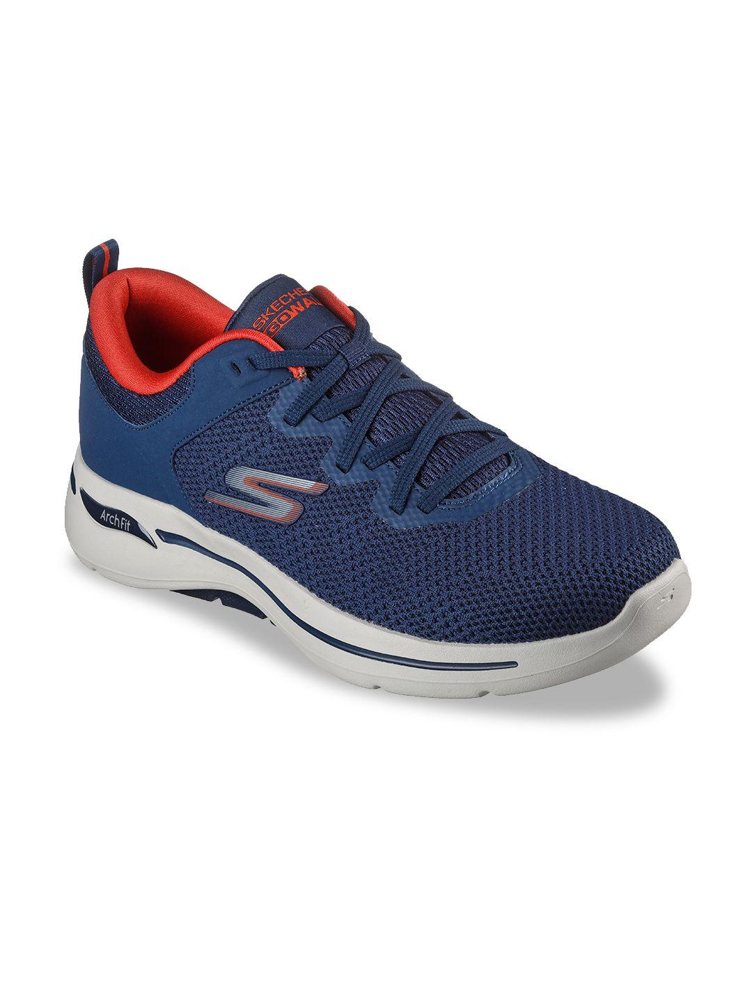 skechers men navy blue go walk walking non-marking shoes