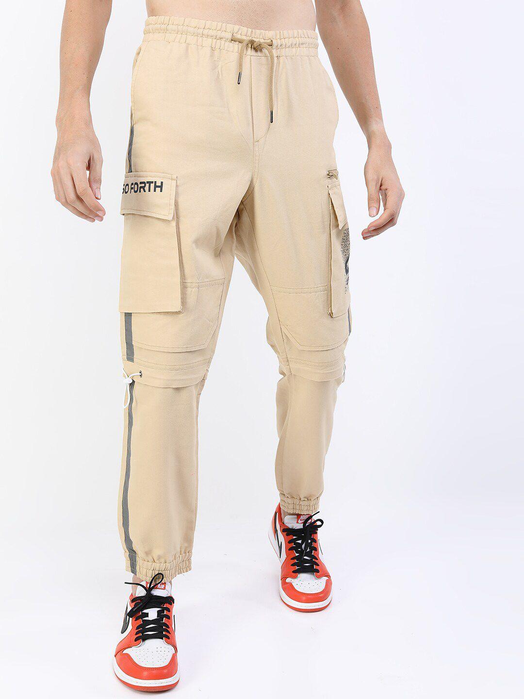 ketch men grey printed joggers