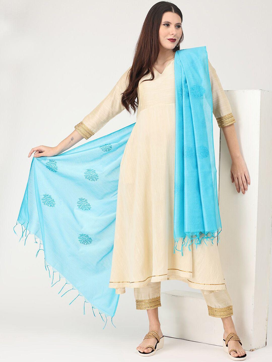 the mom store women raw silk maternity kurta with trouser & dupatta