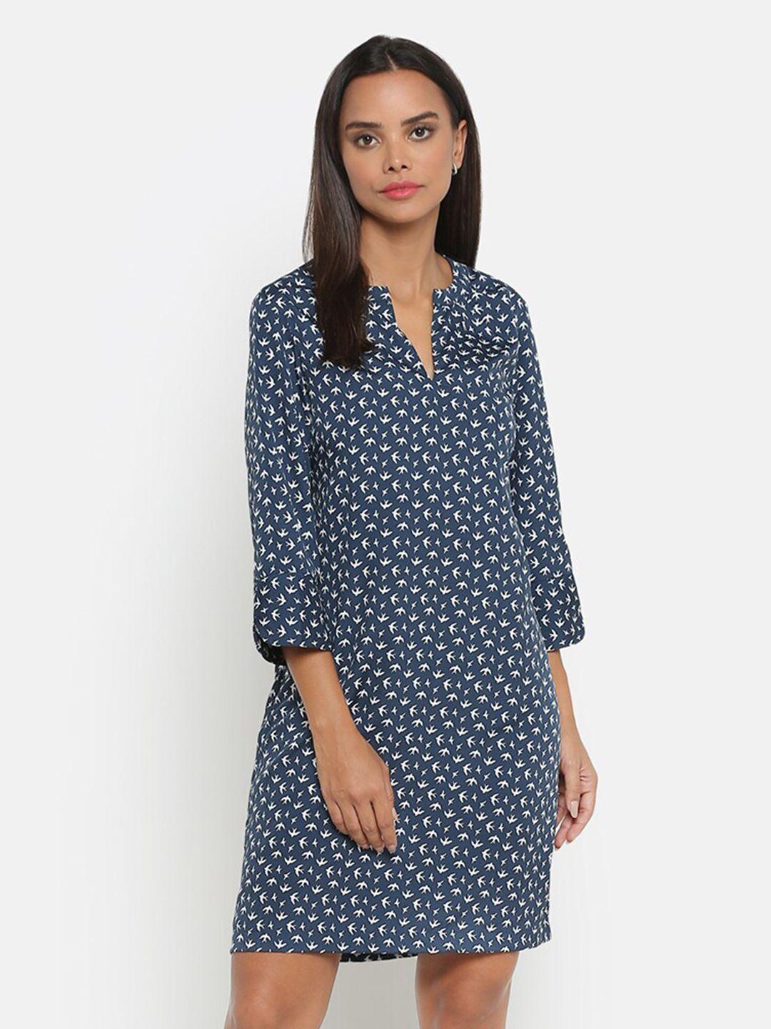 office & you women printed cotton sheath dress