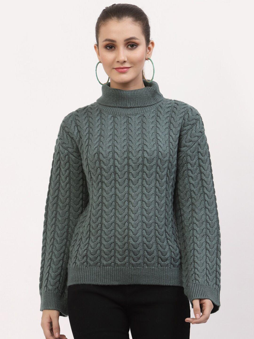 juelle women grey cable knit pullover