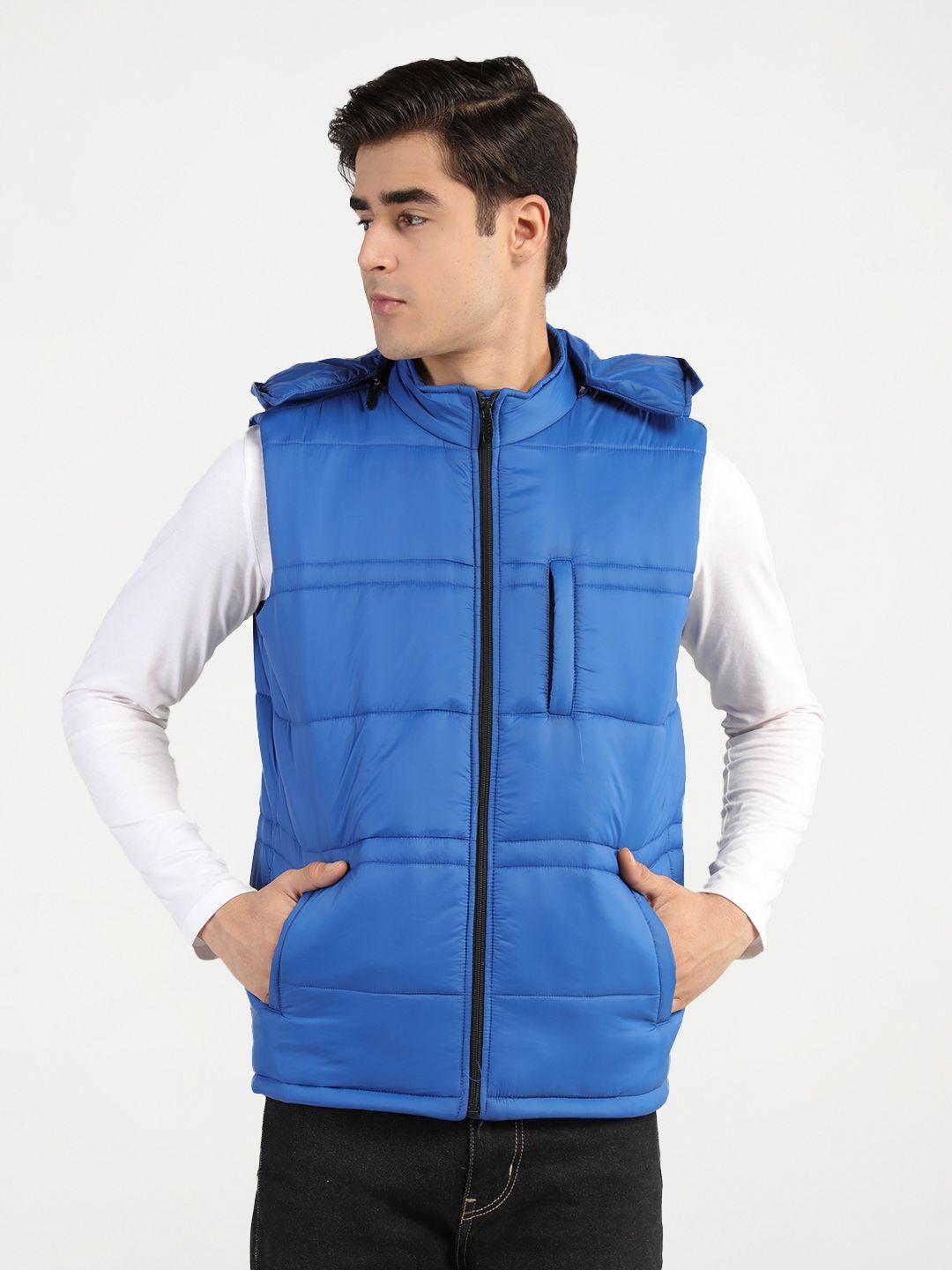 chkokko men blue outdoor padded jacket