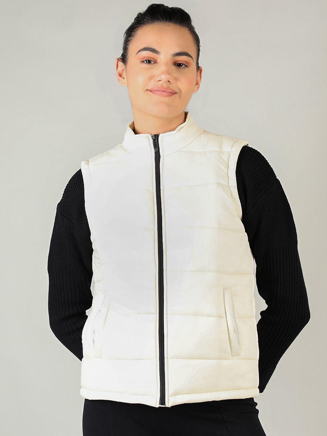 chkokko women off white lightweight outdoor padded jacket