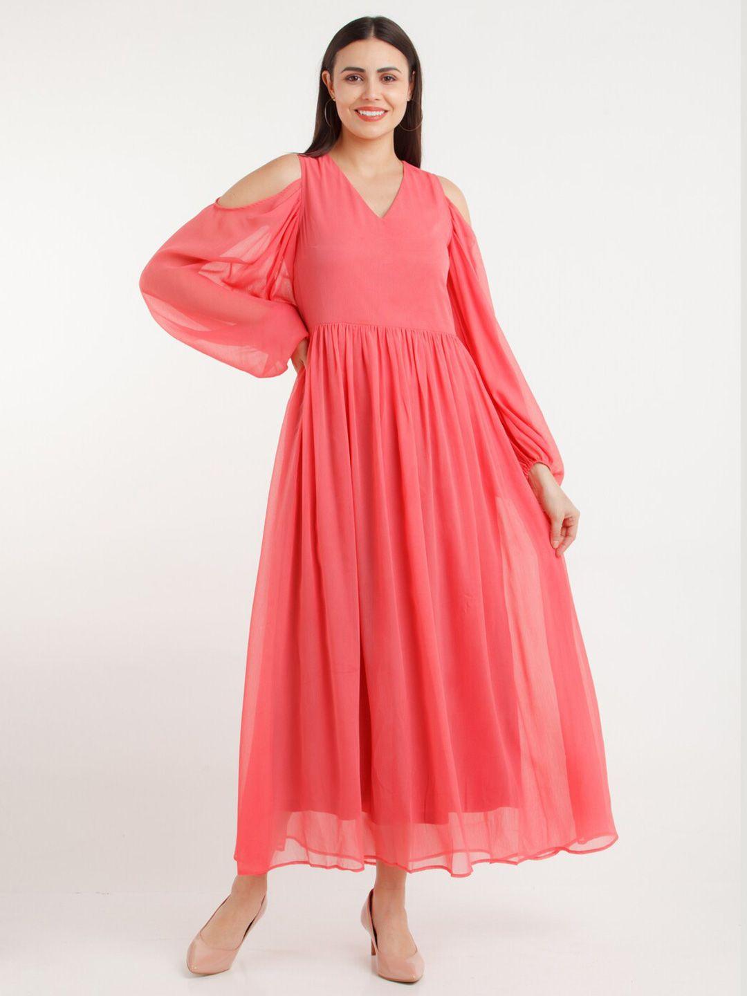 zink london coral maxi maxi dress