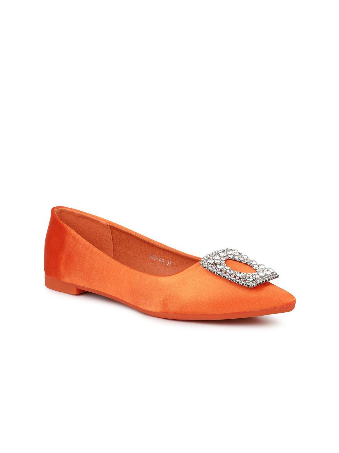 inc 5 women orange ballerinas flats