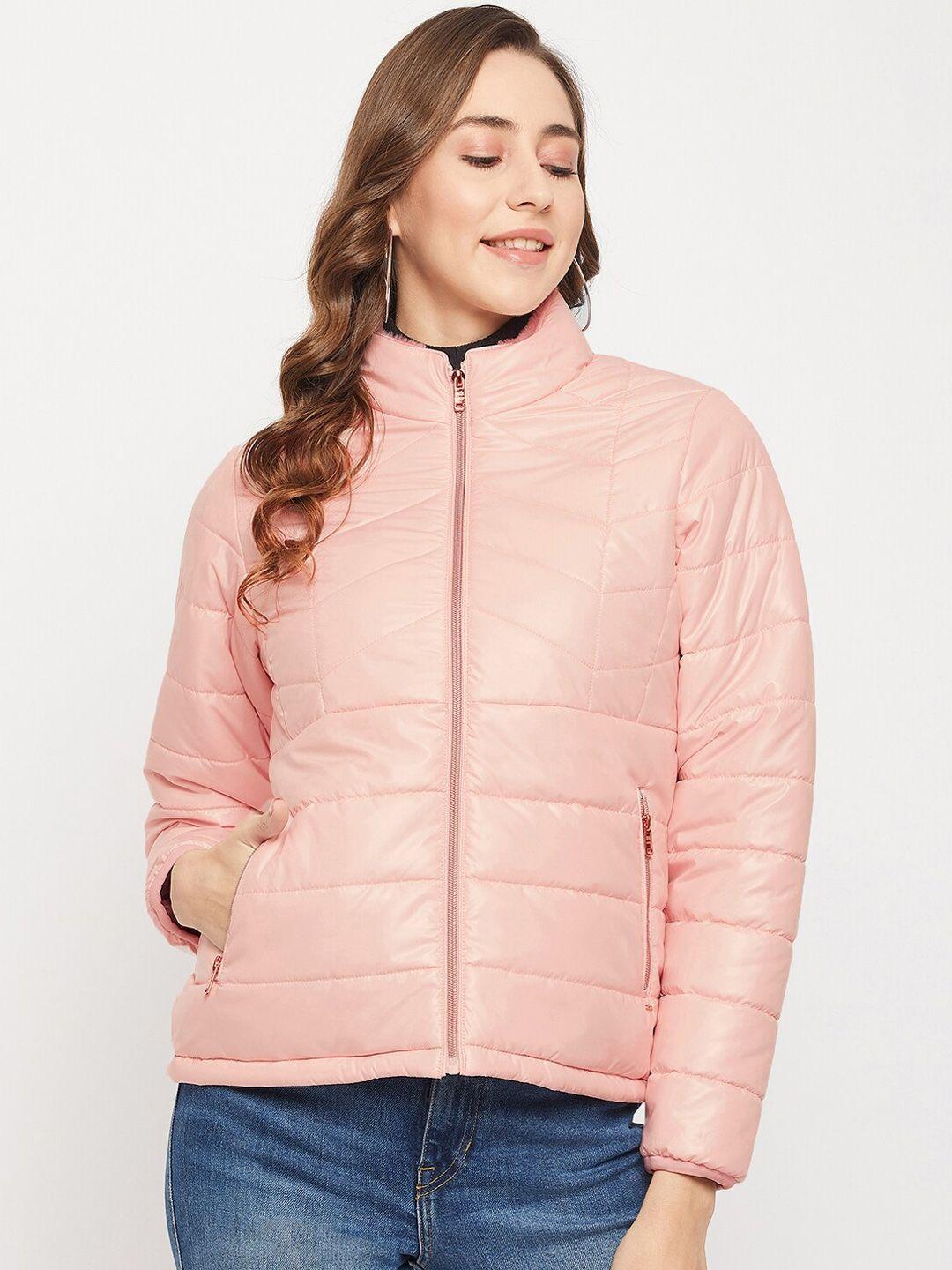 okane women pink lightweight padded jacket