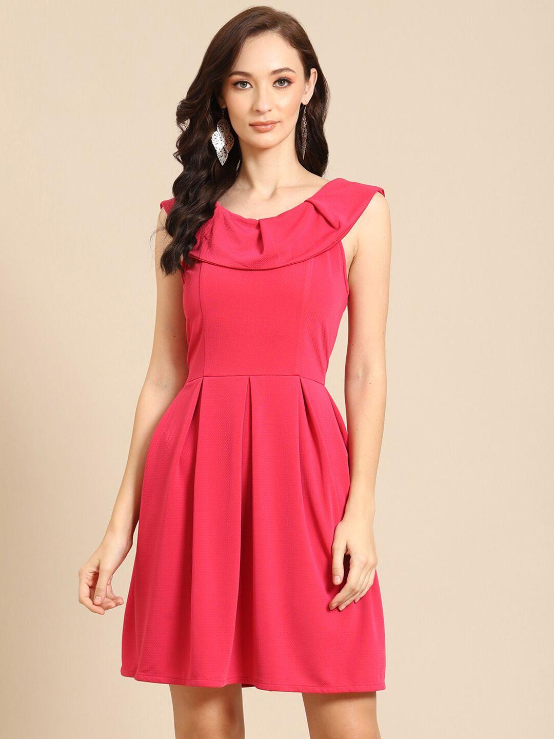 dodo & moa fuchsia a-line dress