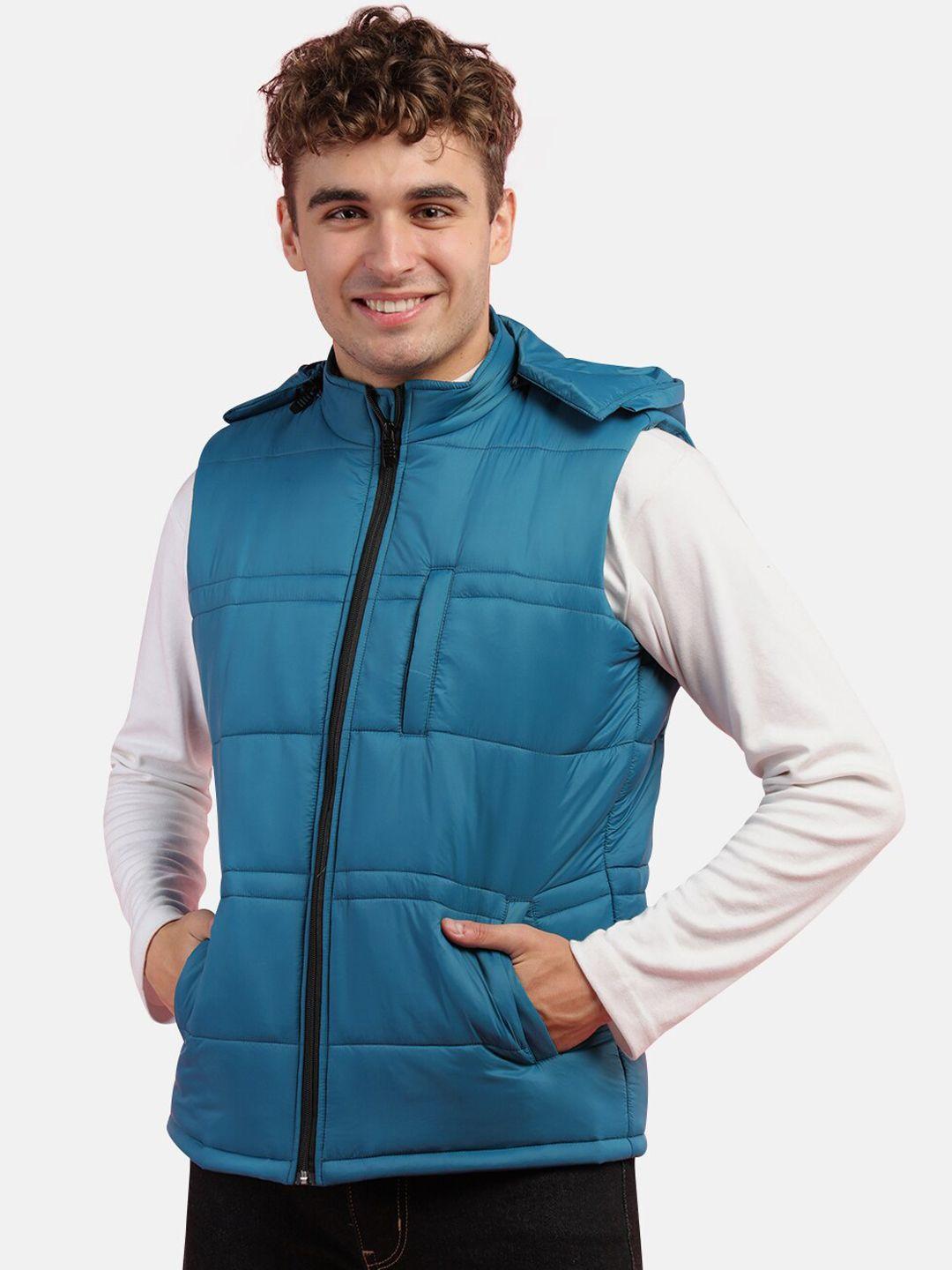 chkokko men teal outdoor padded jacket