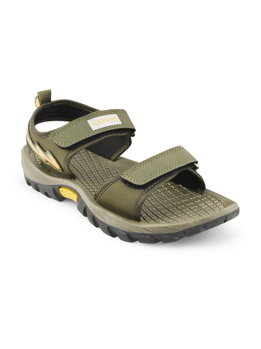 campus men olive green sports sandals