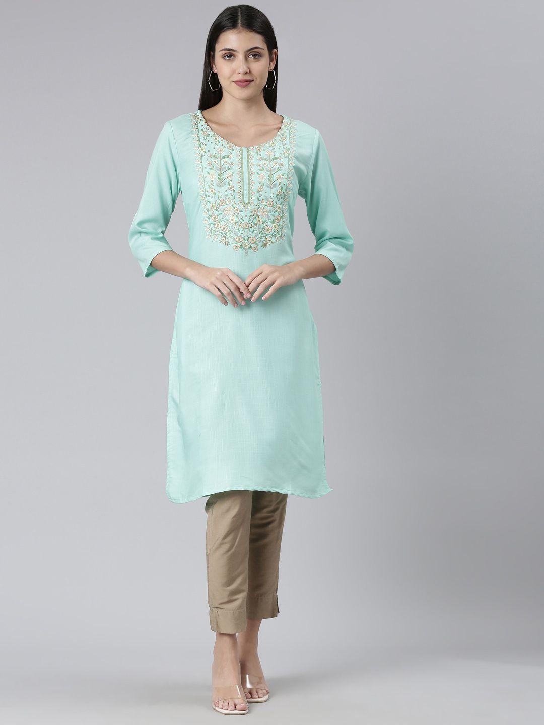 flavido women yoke design kurta