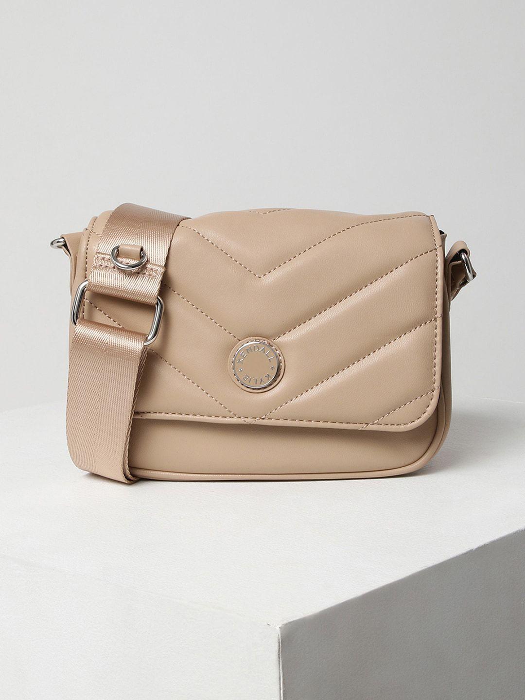 kendall & kylie brown structured sling bag