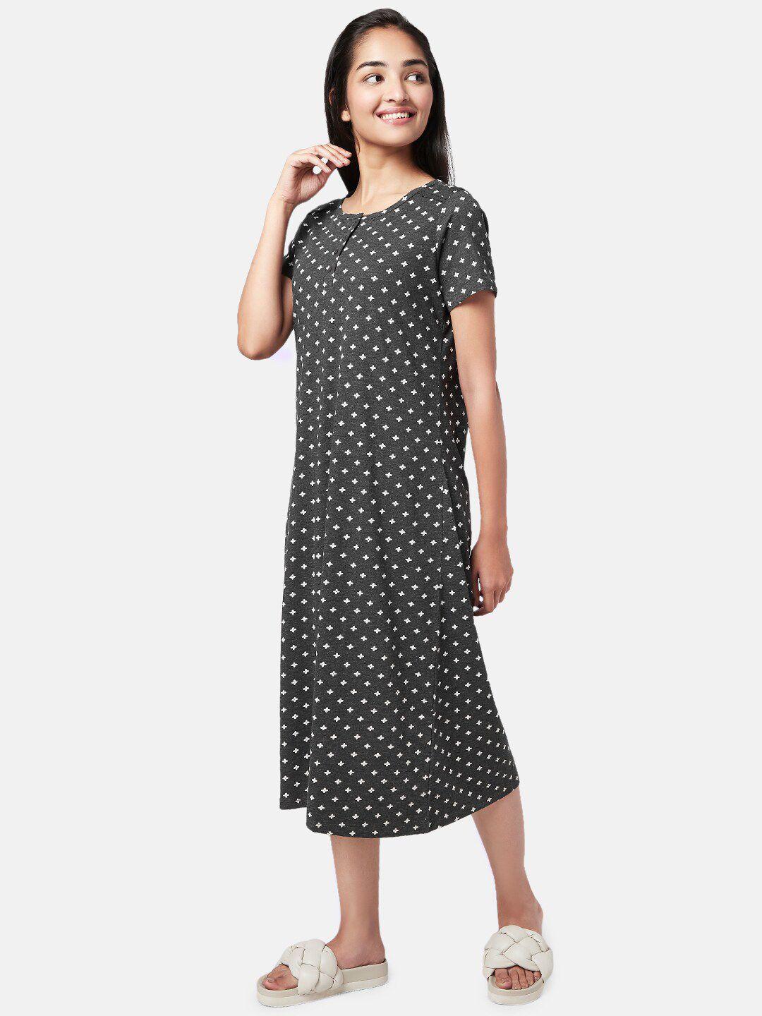 yu by pantaloons printed maxi nightdress