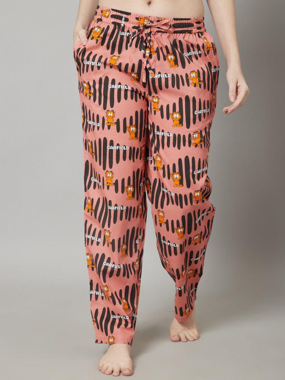 shararat women i hate mondays garfield printed lounge pants