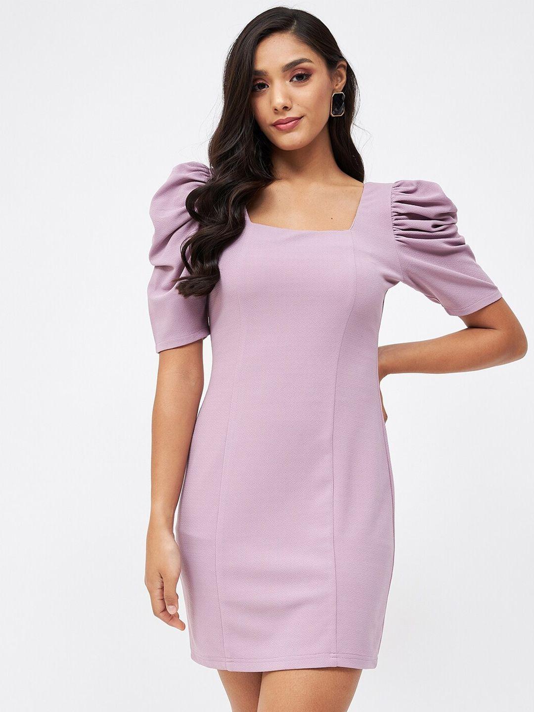 kibo purple sheath mini dress