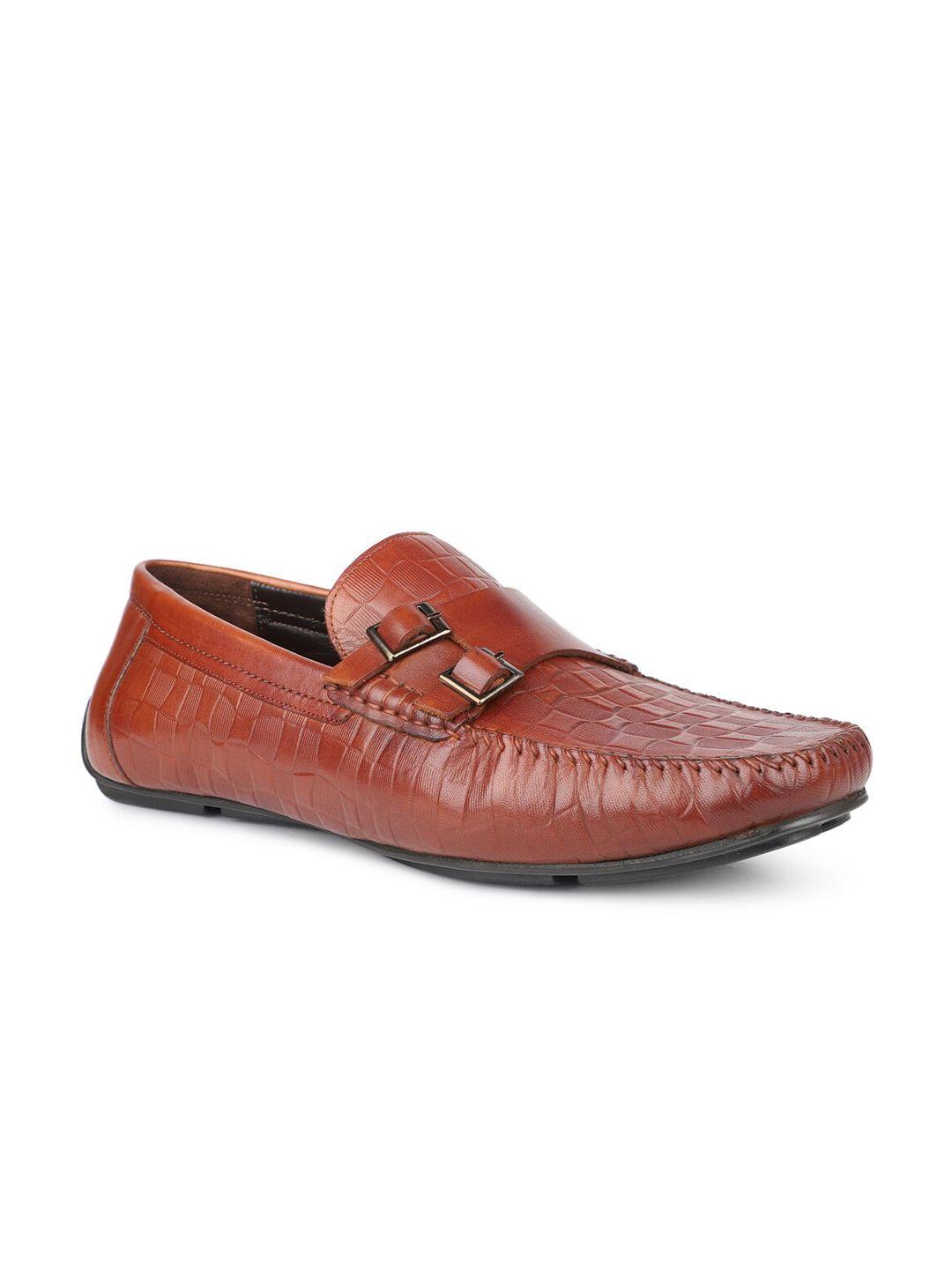 atesber men textured leather loafers