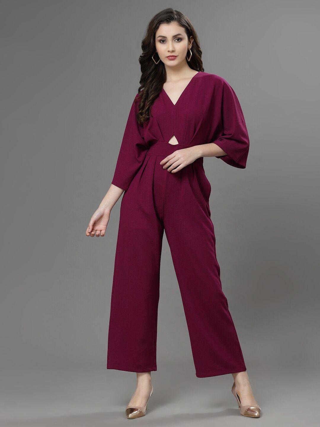 kassually v-neck basic jumpsuit