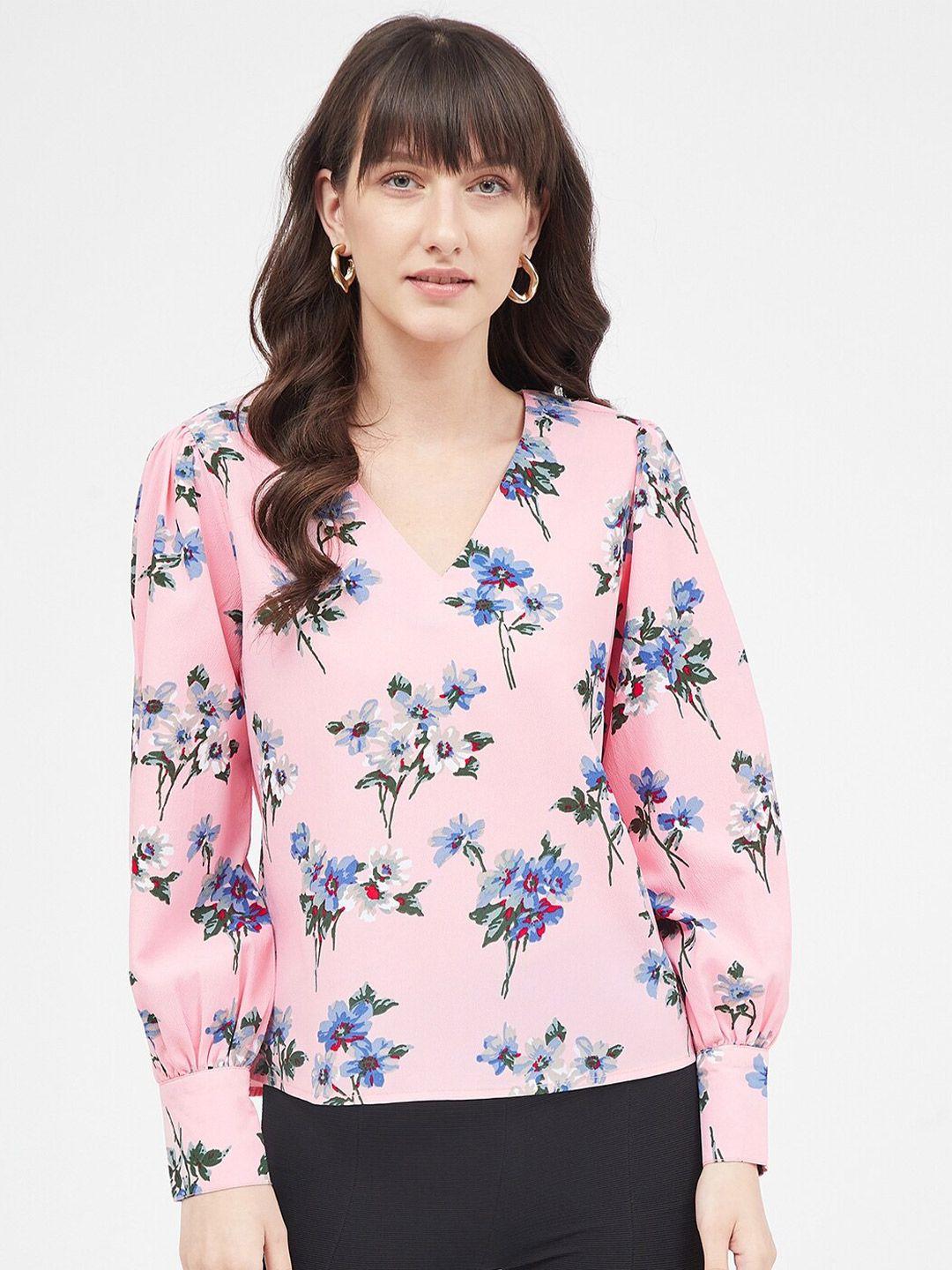 kibo women floral printed crepe top