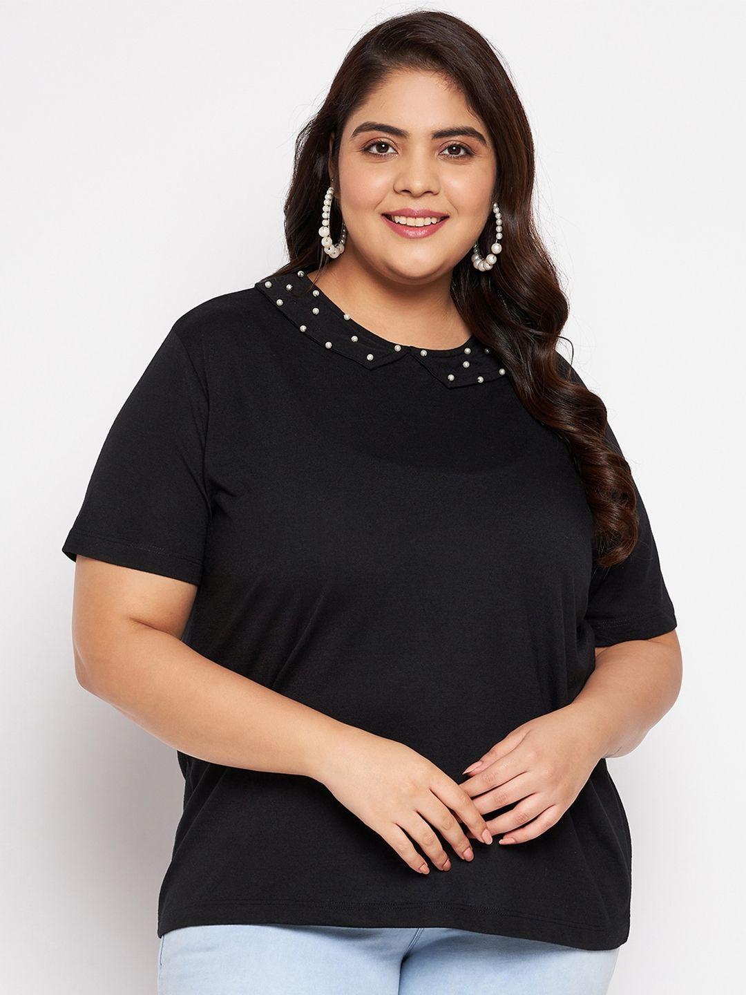 austivo plus size peter pan collar top