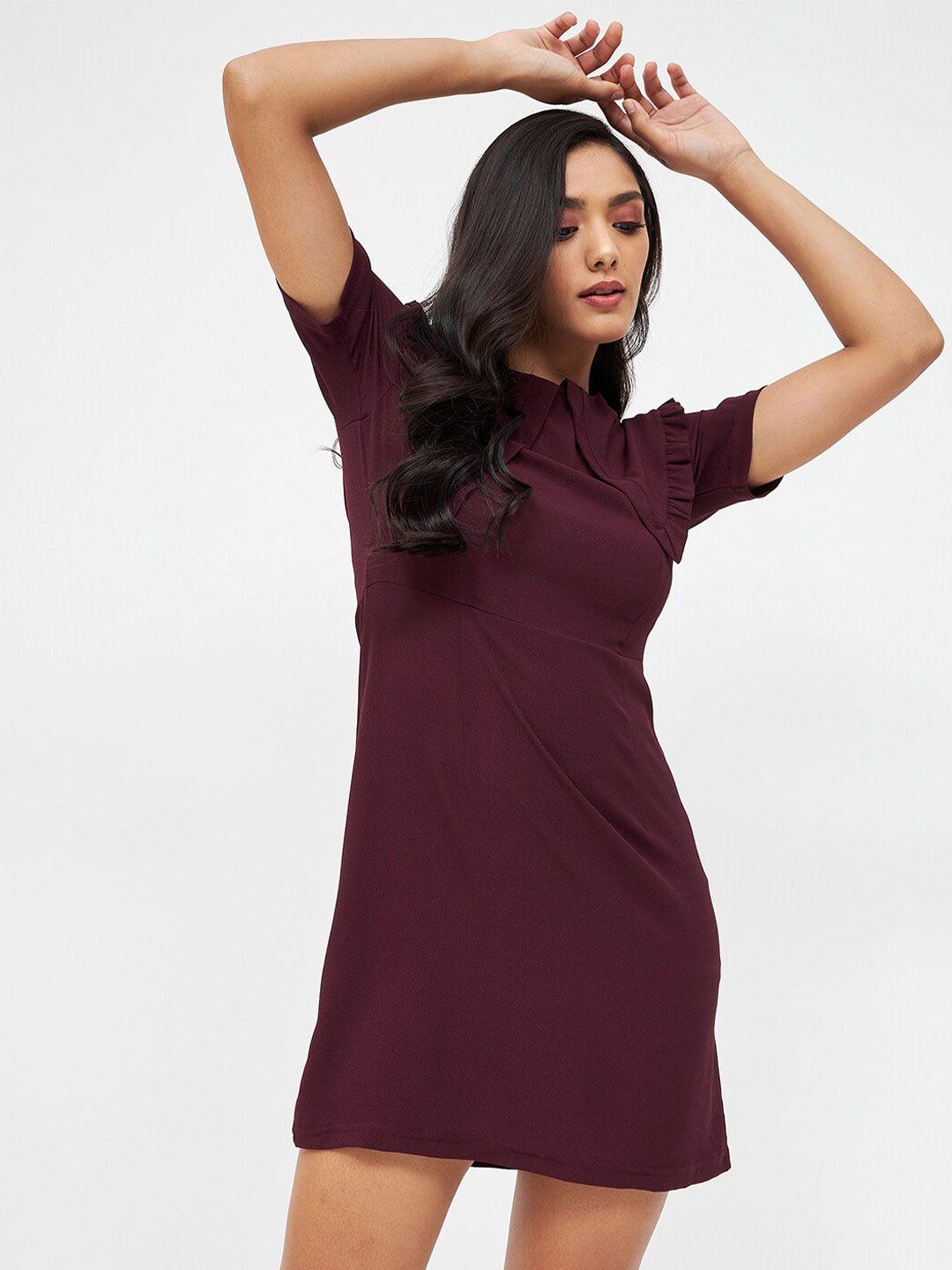 kibo above the keyboard collar sheath mini dress